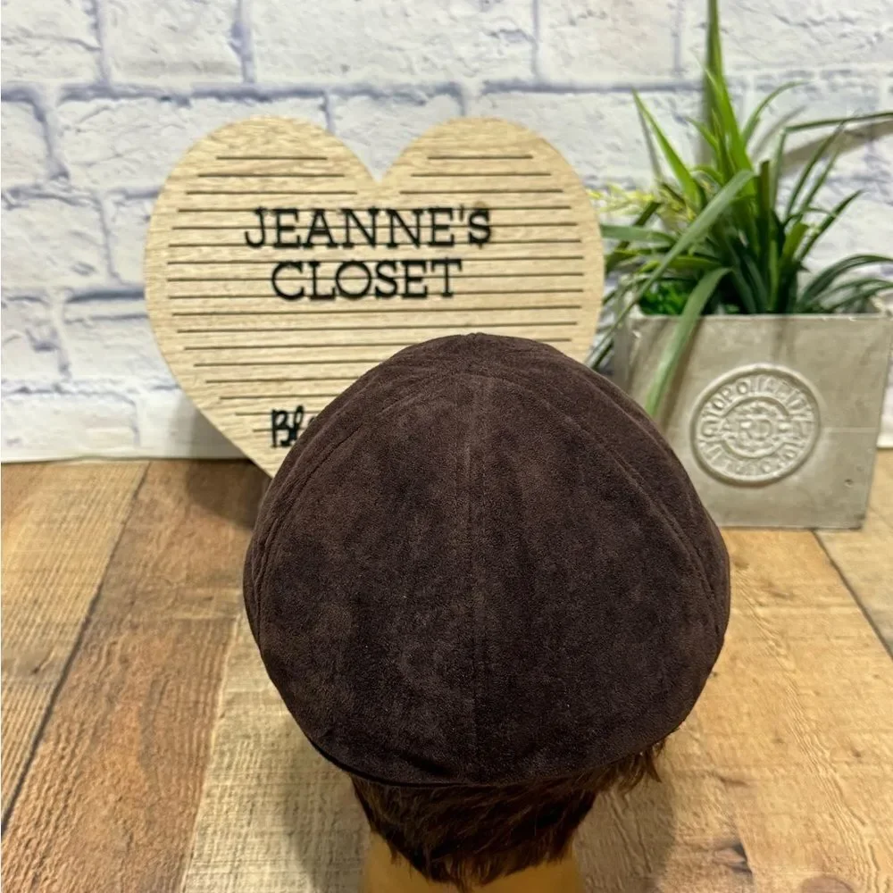 Cremieux Collection Brown Cabbie Flat Cap Hat Size S/M peaky blinders